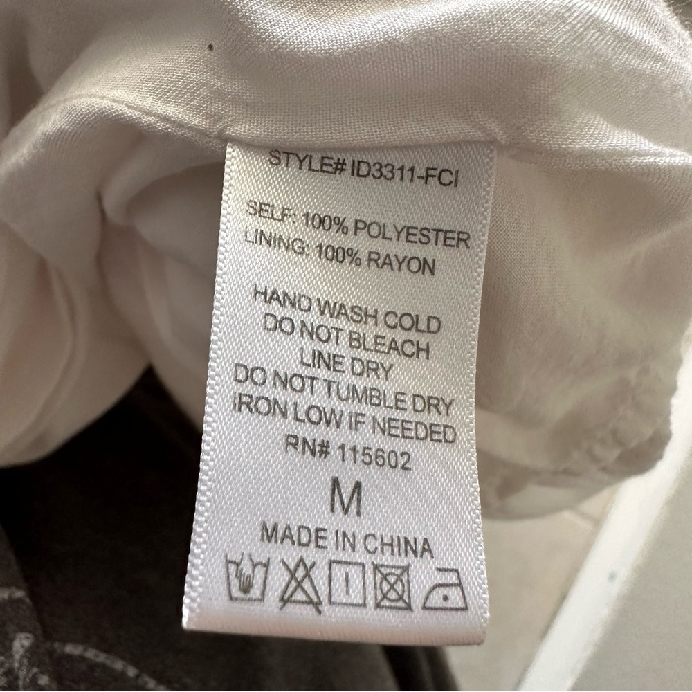 Woman’s WHITE DRESS (M) vintage dress mid length dress with pockets - Picture 6 of 6